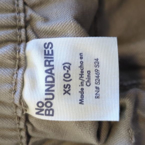 Wide Leg Cargo Pants, High Waist No Boundaries 100% Cotton - Picture 12 of 14